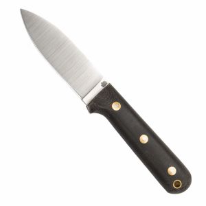 LT Wright Knives Genesis - Flat Grind - Black Canvas Micarta - Matte Finish img1